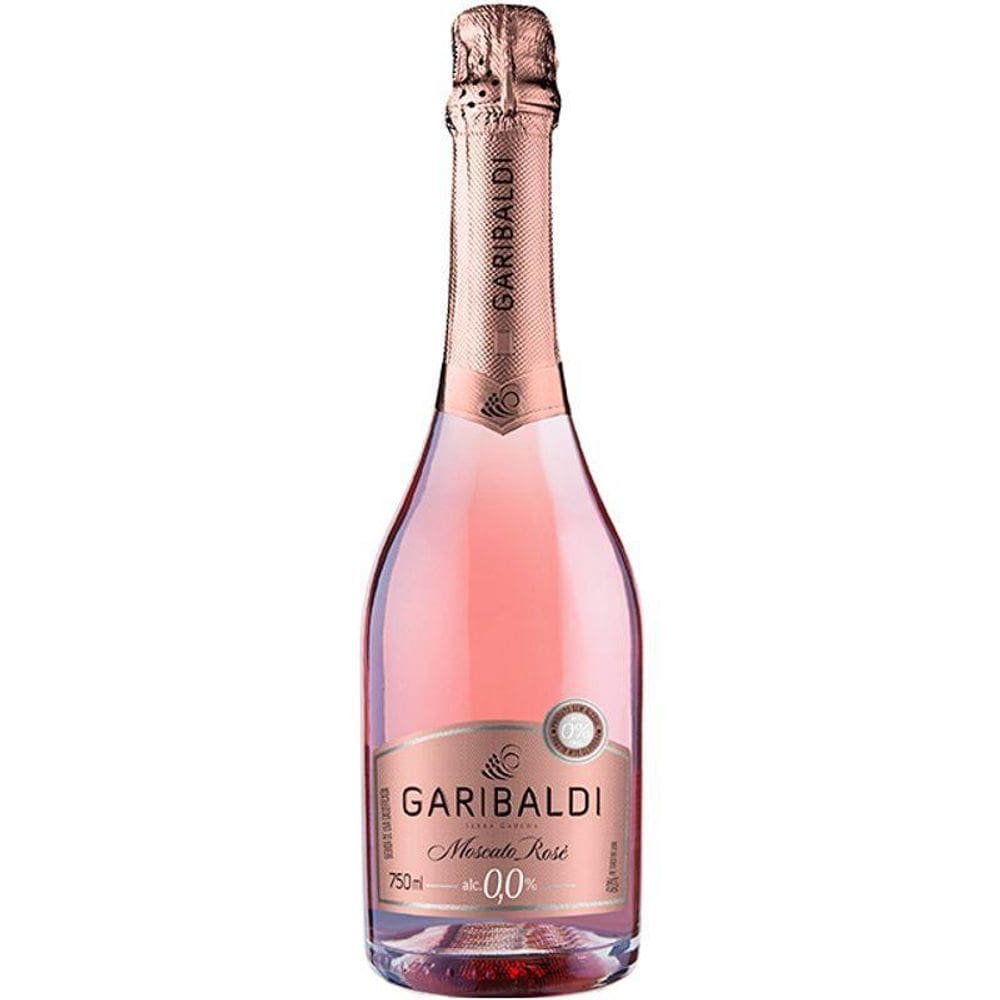 Gaseificado Sem Álcool Rosé Doce Moscato Garibaldi - 750Ml