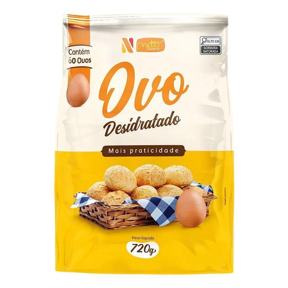 2X Ovo Desidratado - 720G  60 Ovos  Netto Alimentos