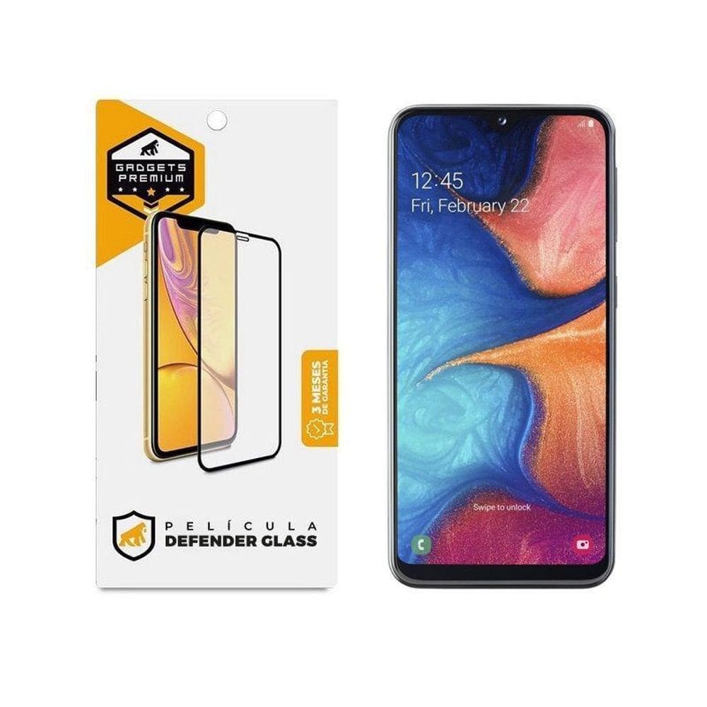 Película Defender Glass Galaxy A20 - Preta