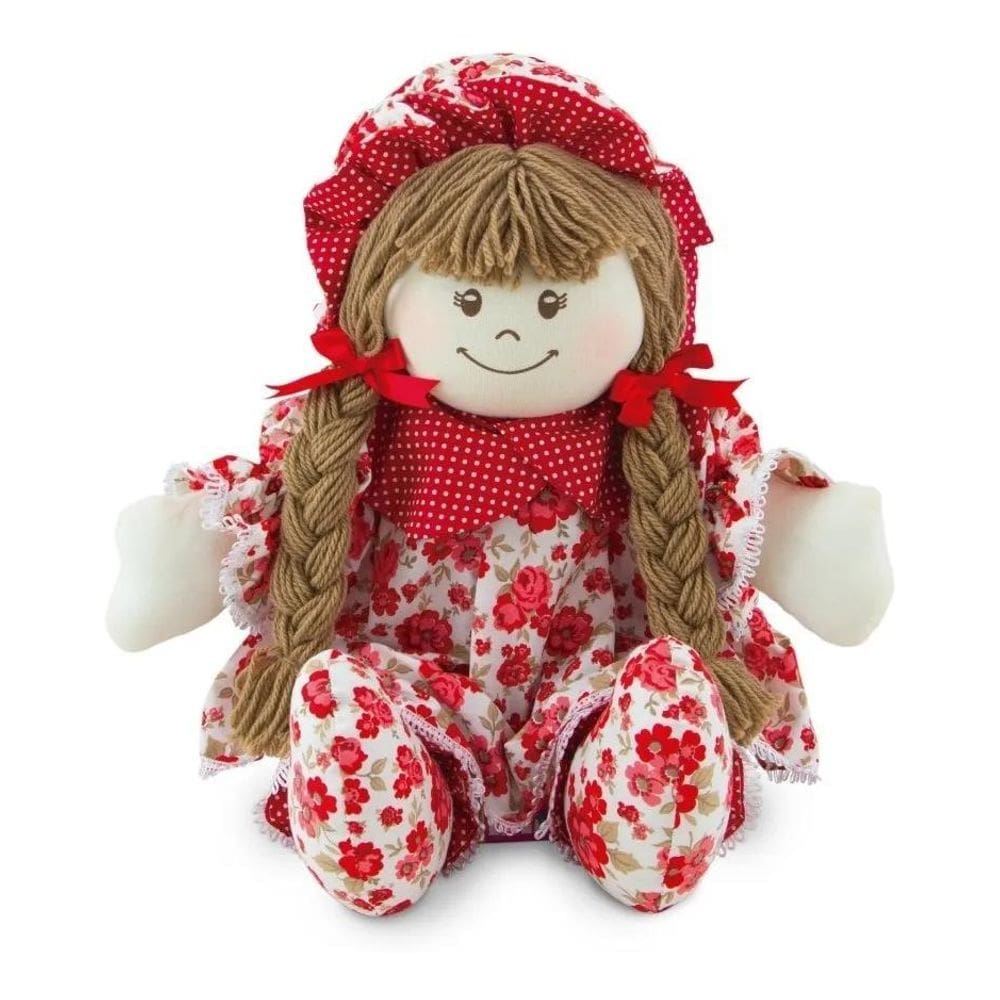 2X Boneca De Pano Rosa 60Cm Infantil - Decoração Cor Vermelh