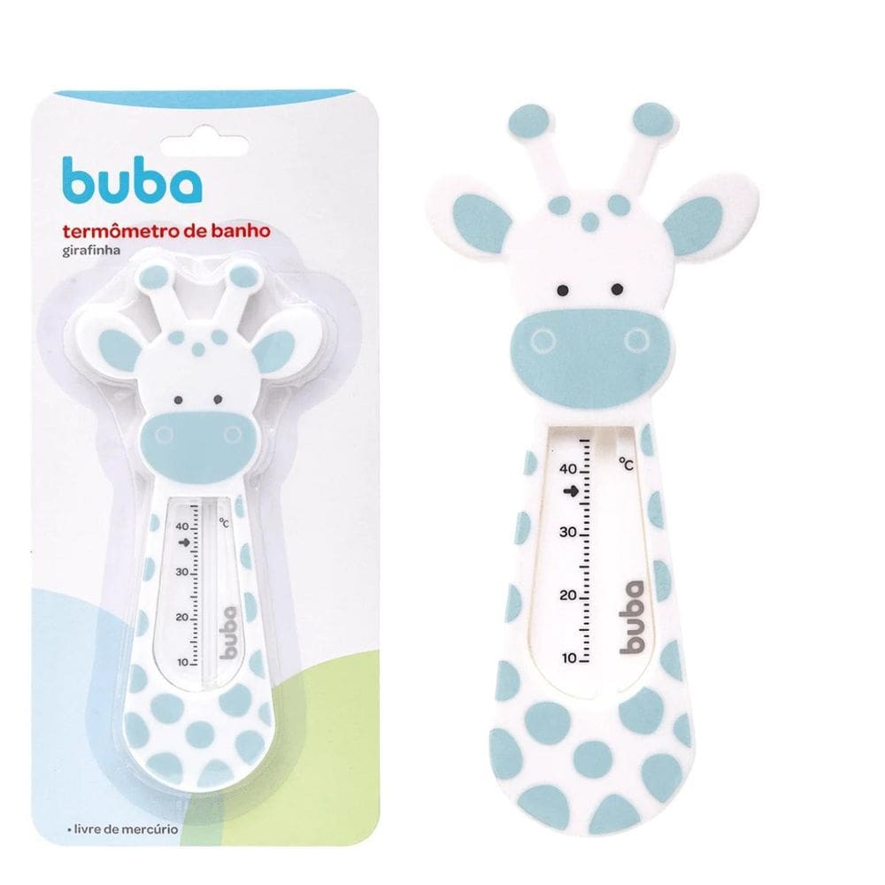 Termômetro Para Banho Bebê Buba Girafa Azul Infantil Seguro