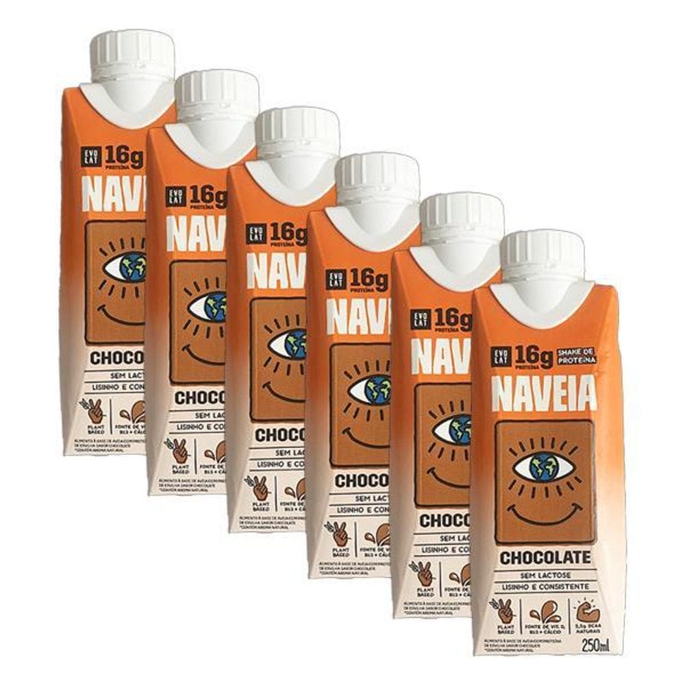 Kit 6X: Shake Proteico Vegano Chocolate Naveia 250Ml