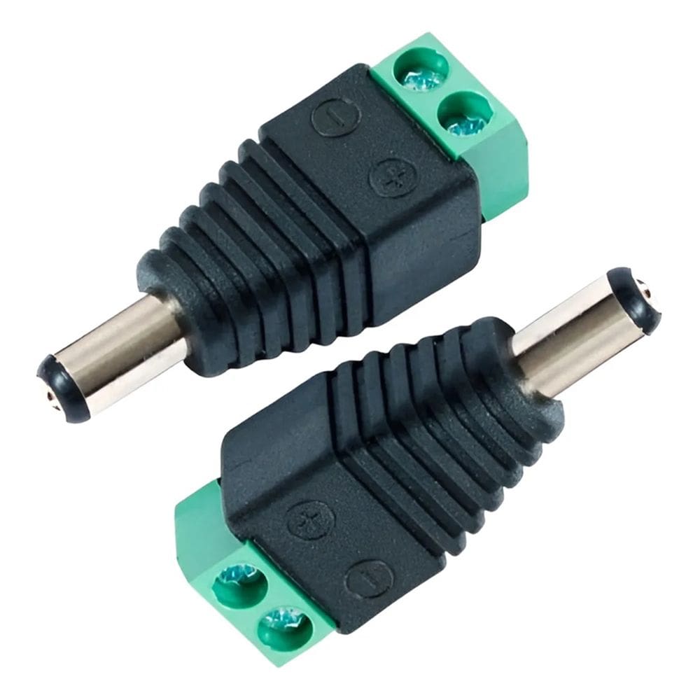 Kit 50 Conector Borne X P4 Macho Para Cftv Preto