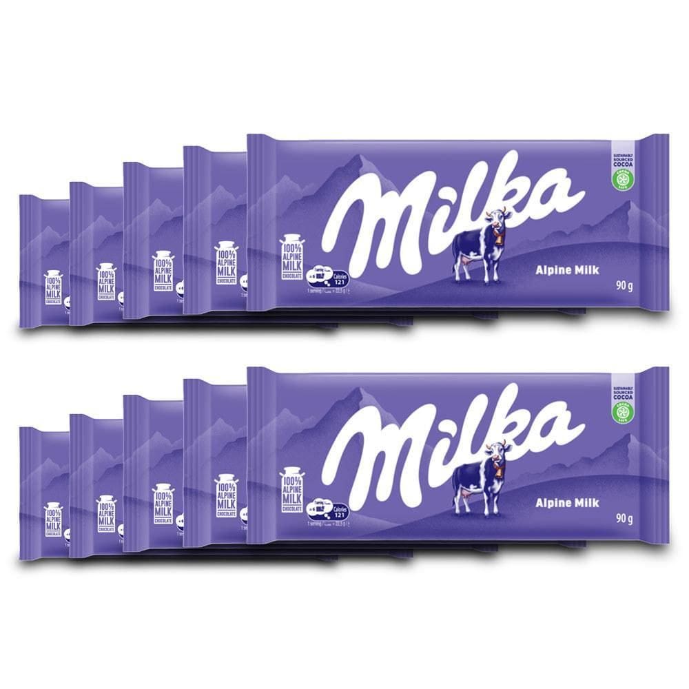 Chocolate Milka Alpine Milk Kit 10 Barras De 90G