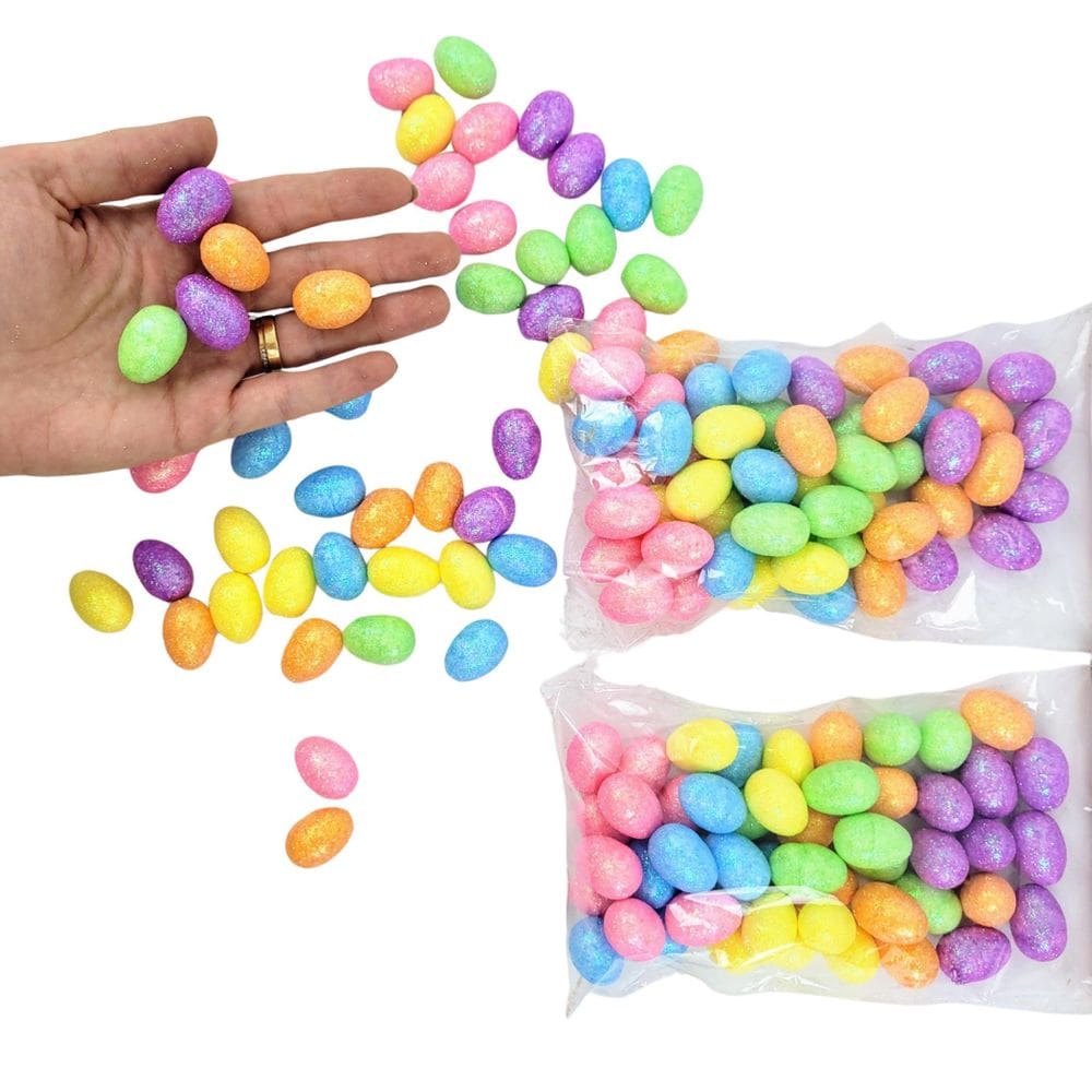 Kit 150 Mini Ovo De Páscoa Colorido Decorativo 2,5X1,8Cm