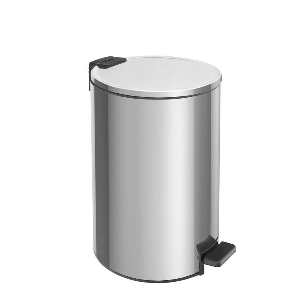 Lixeira Loop Tramontina em Aço Inox com Pedal e Balde 20 Litros