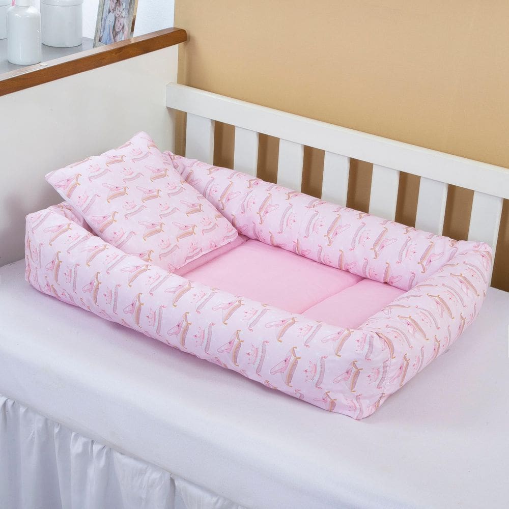 Ninho Redutor Com Almofada De Berço Para Bebê Menina Duquesa