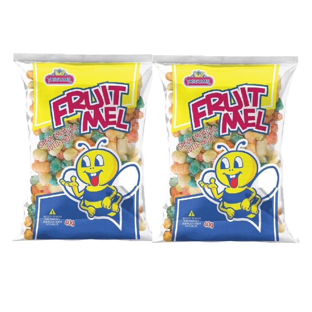 Kit 10Un Fardo De Biscoito Doce Fruitmel 40G Trigomil