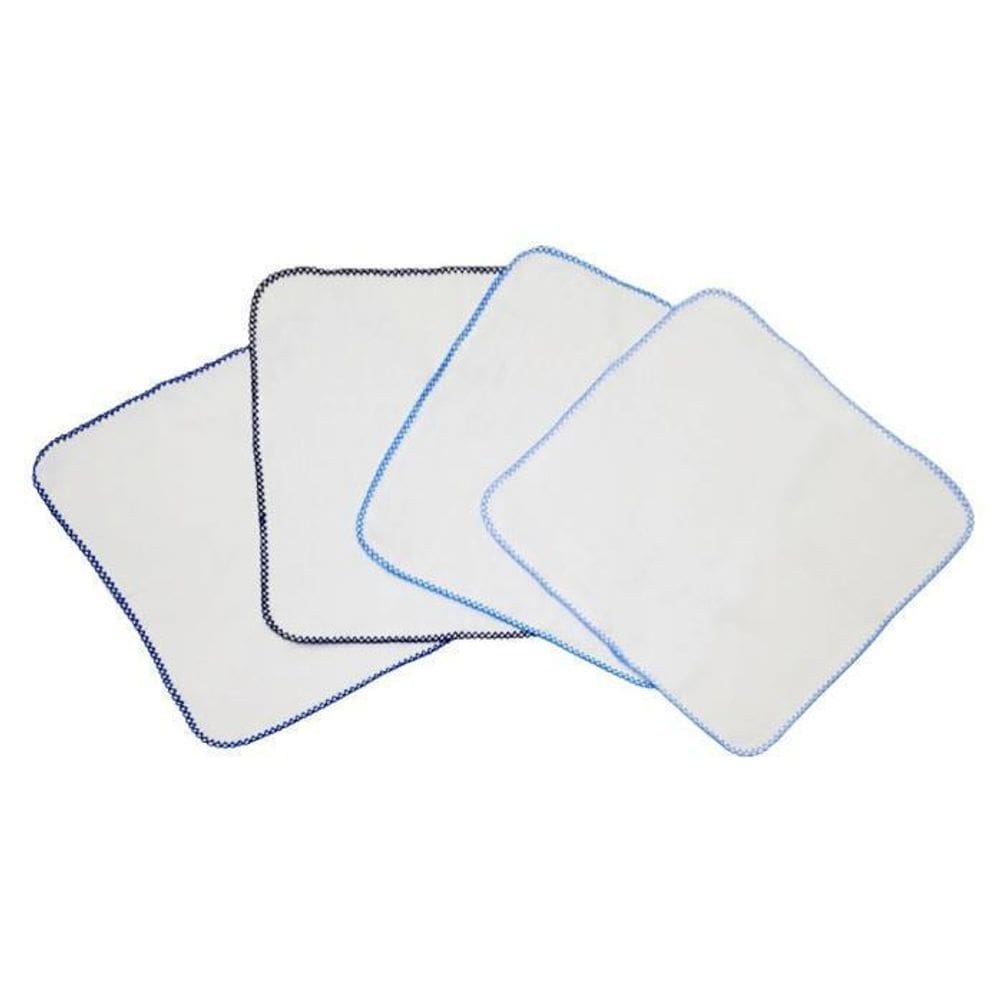 3 Fraldas De Boca Masculino Quadriculada Lisa Crochê Babete