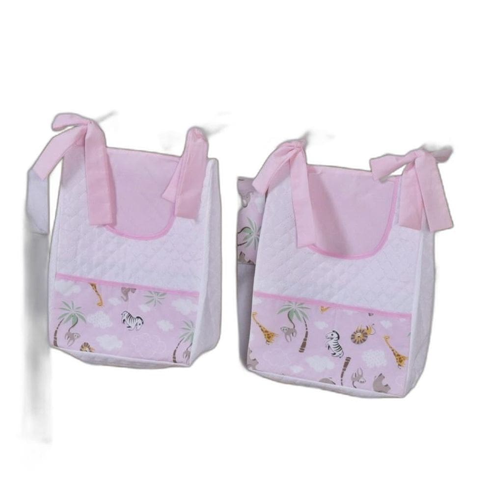 Porta Fralda Organizador Quarto Bebê Menino Menina 2 Peças