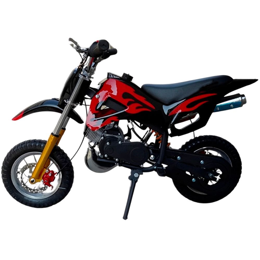 Mini Moto Infantil Gasolina 2 Tempos 49CC Cross Trilha Off Road Preta Importway WVDB-006 Dirt