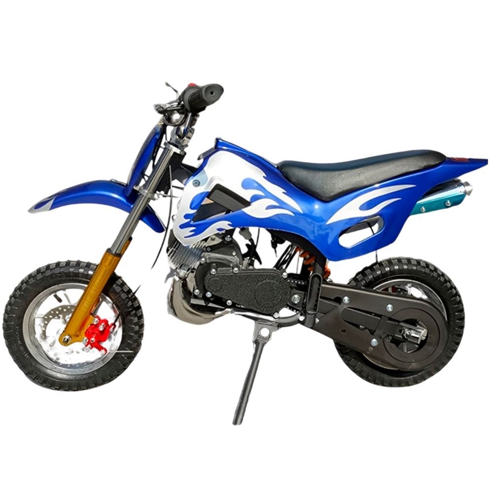 Mini Moto Infantil Gasolina 2 Tempos 49CC Cross Trilha Off Road Azul Importway WVDB-006 Dirt