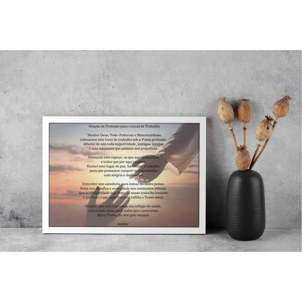 Oração de Proteção para o Local de Trabalho - 30 x 40 Baixa (vinil)