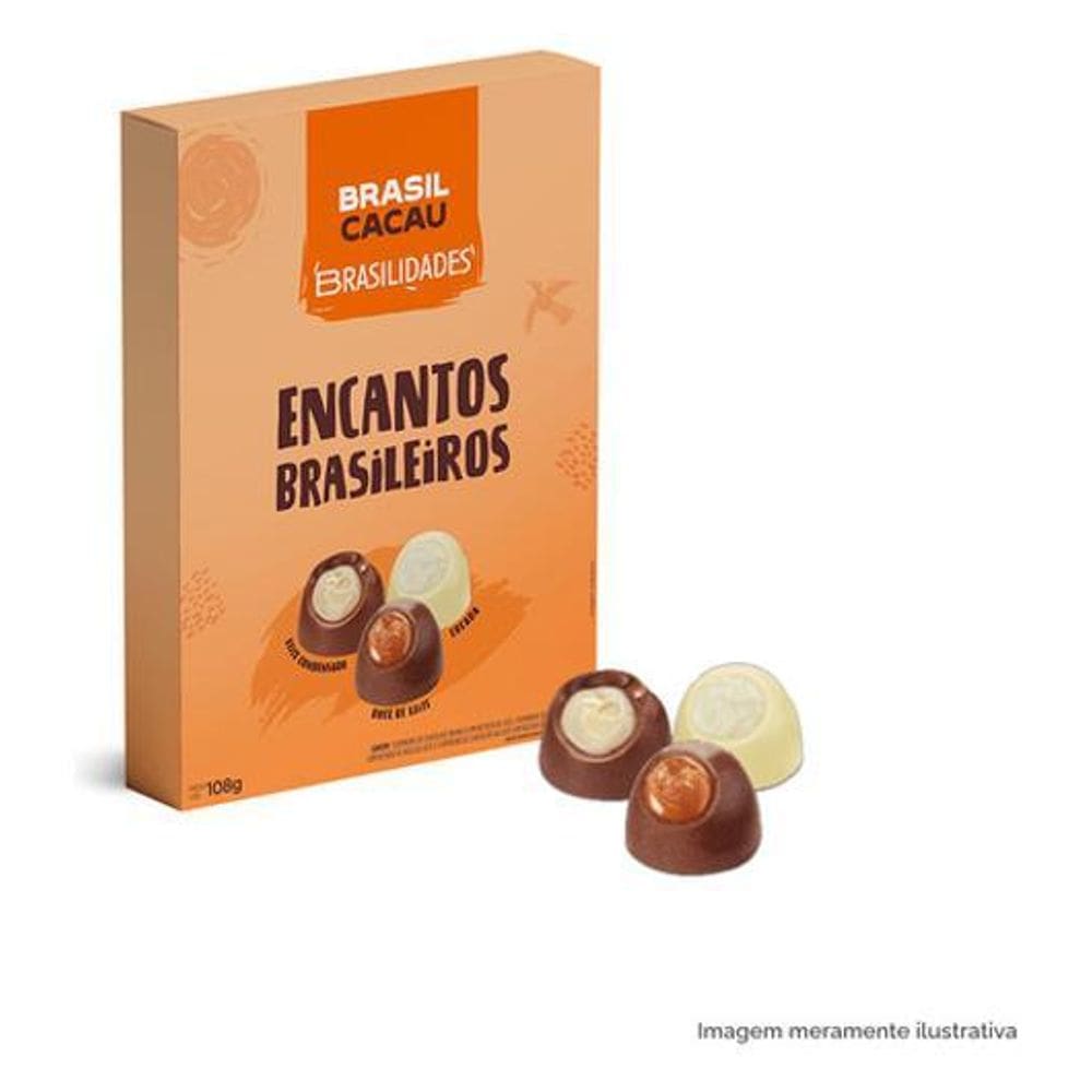 Caixa Chocolate Encantos Brasileiros 108G Brasil Cacau