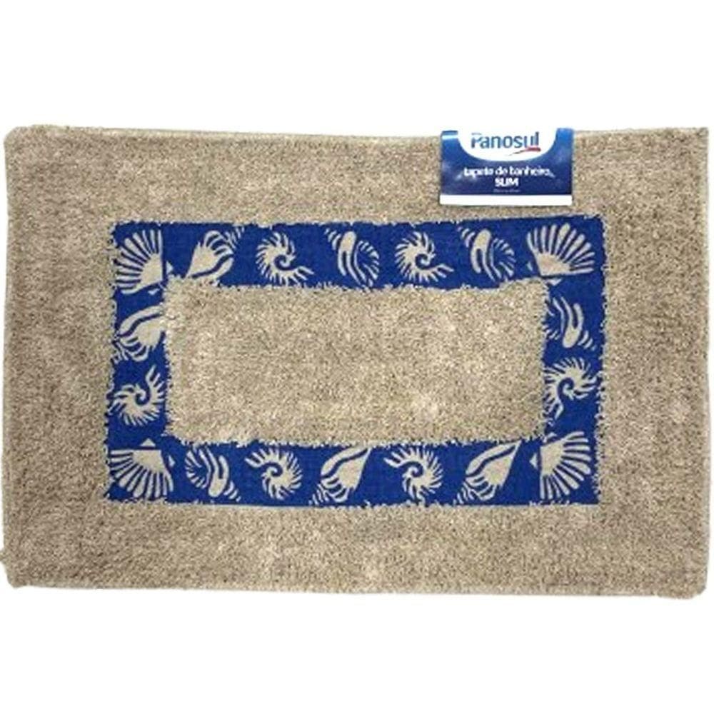 Tapete De Banheiro Slim Algodão 40x60cm Conchas