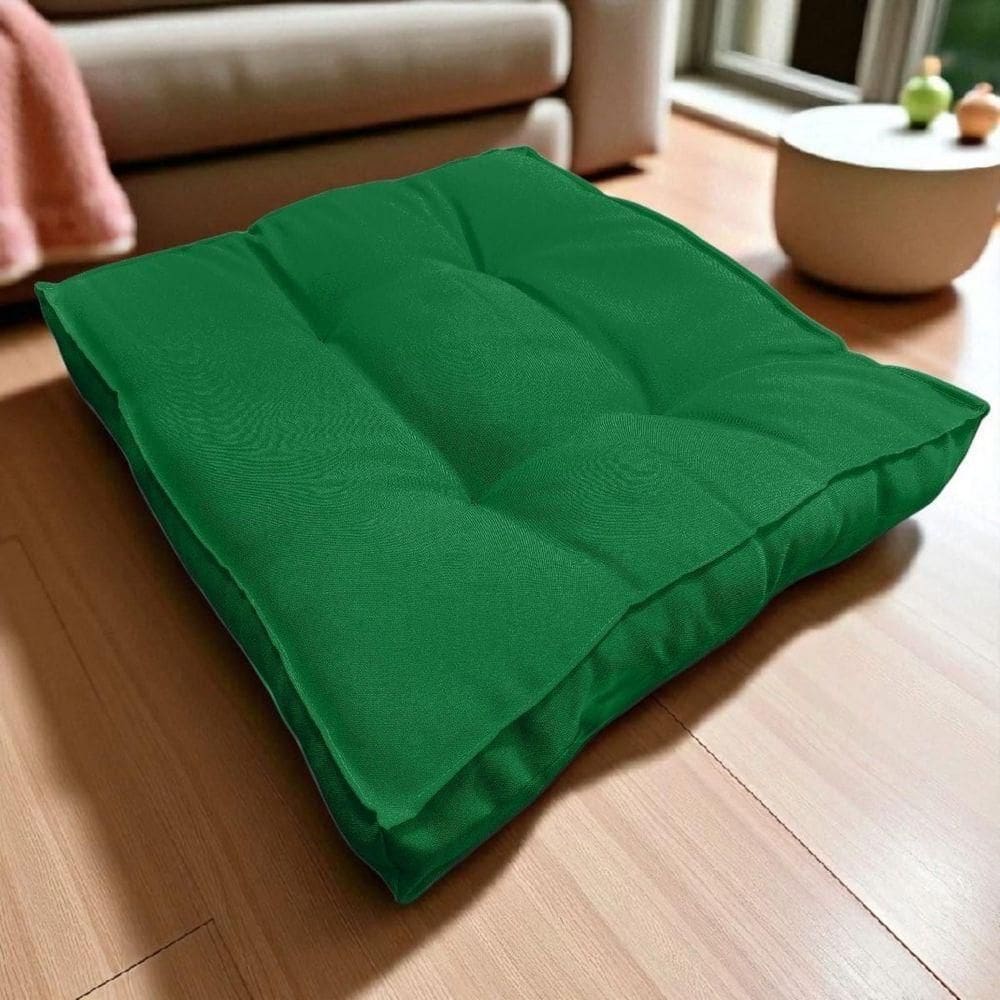 Almofada Futon Decoração 50x50 Cm Vários Modelos Verde Bandeira