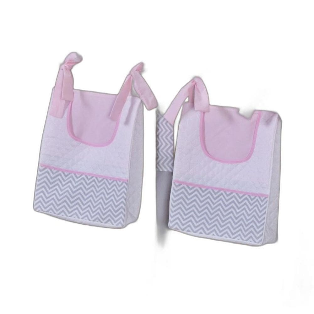 Porta Fralda Organizador Quarto Bebê Menino Menina 2 Peças