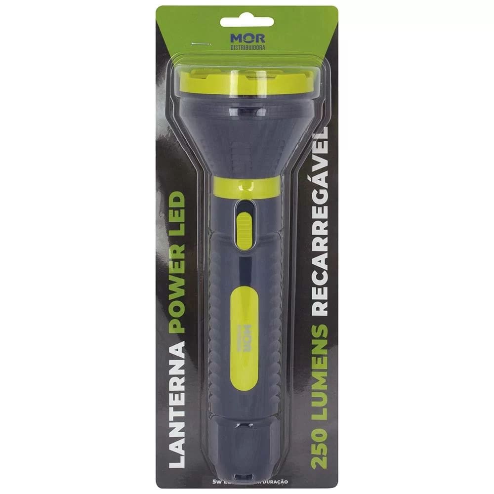 Lanterna Power Led 250 Lumens Recarregável - Mor