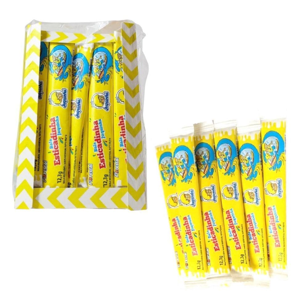 Kit 5Cxs Bala Mastigável Juquinha Tutti Frutti Esticadinha