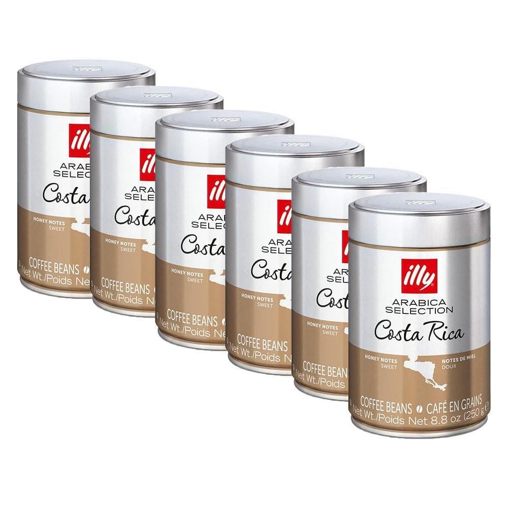 Café Illy Em Grãos Costa Rica Kit 6 Latas De 250G