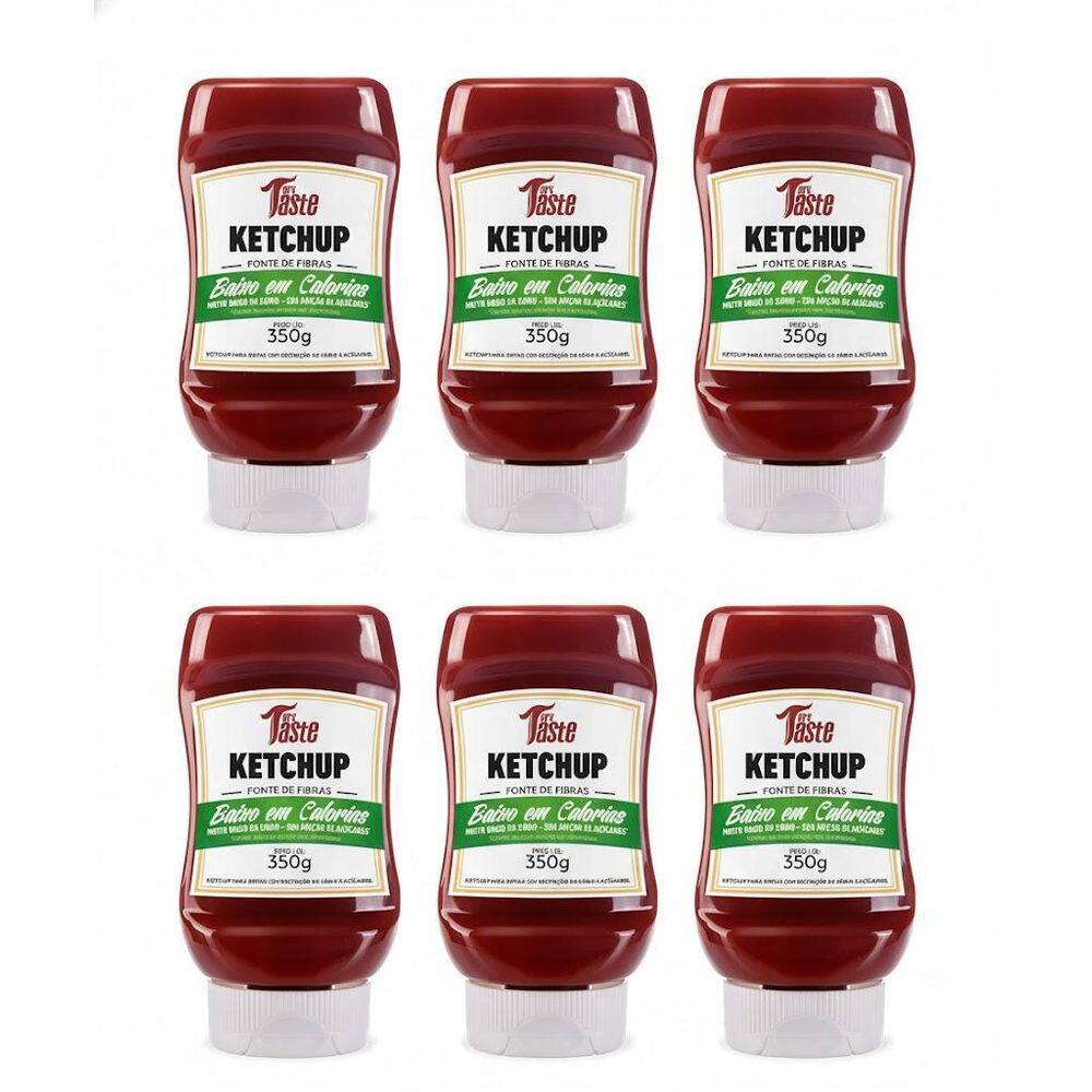 Kit 6 Molho Ketchup Tradicional 350G Saudavel Zero Açucar
