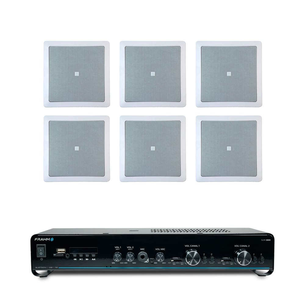 Kit Amplificador Slim 2500 G5 Frahm + 6 Arandelas 6co1q