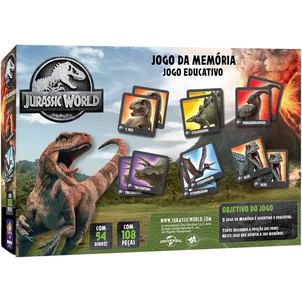 Jurassic World Jogo Super Memoria 3 em 1 - 2046 MIMO