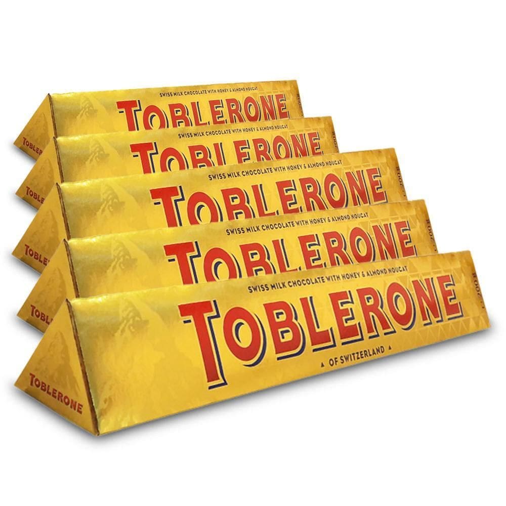 Chocolate Toblerone Milk Gold Kit 5 Unidades De 100G