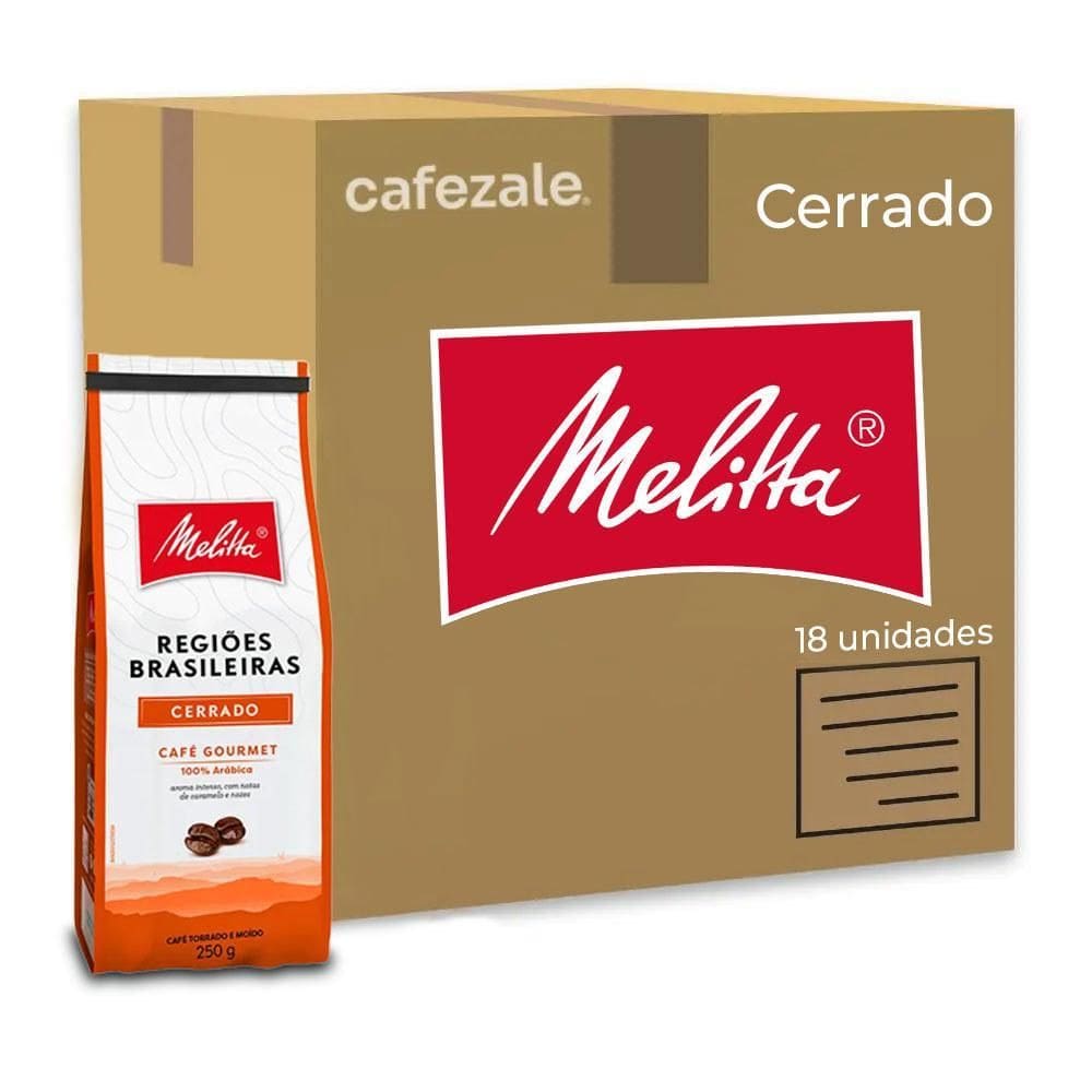 Café Melitta Regiões Brasileiras Cerrado Kit 18 Pacotes 250G