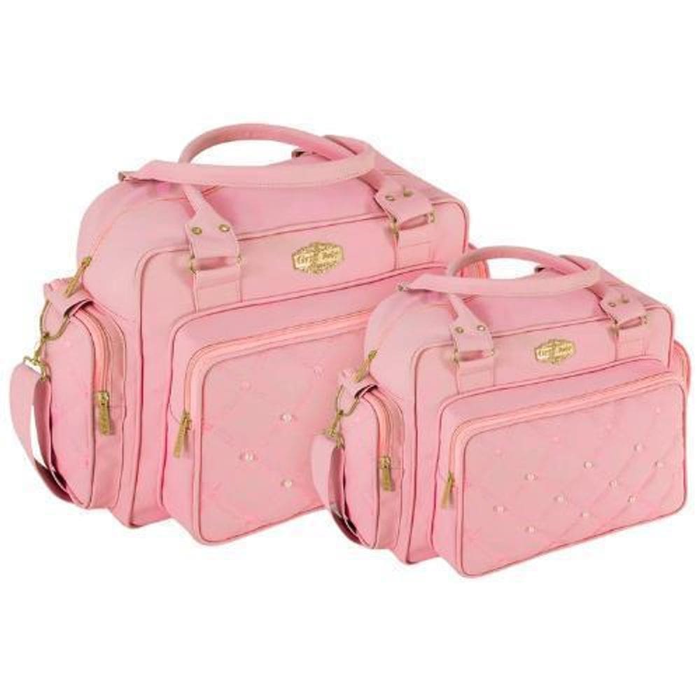 Kit Bolsas Maternidade Griff Baby Luxe Elegance Rosa