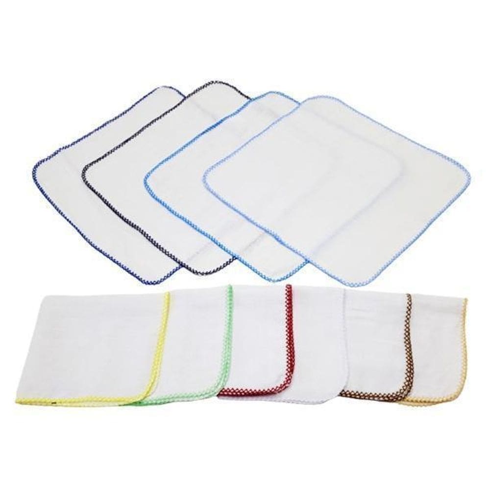 3 Fraldinha De Boca Colorido Quadriculada Lisa Crochê Babete