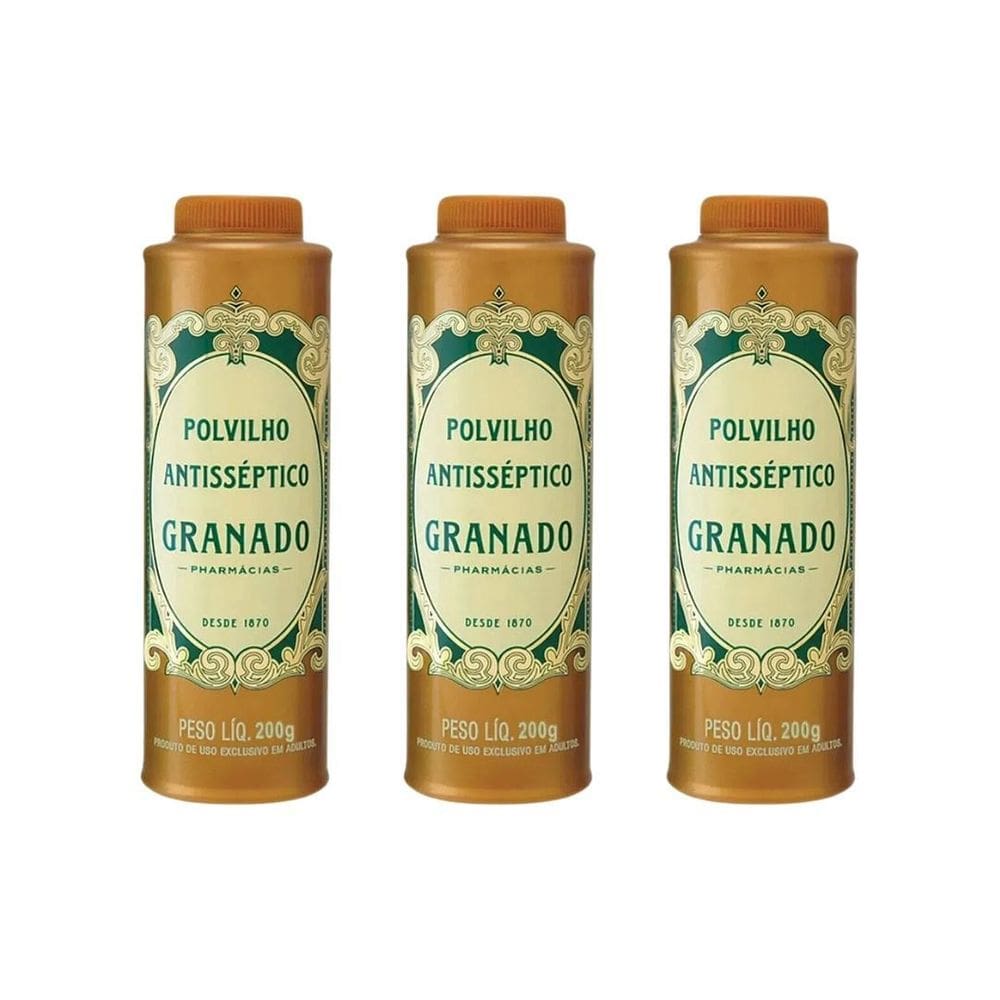 Talco Pes Granado 200G Tradicional - Kit C/3Un