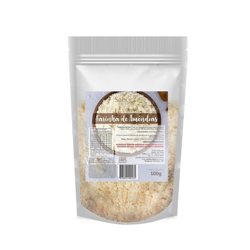 Kit 3X: Farinha De Amêndoas Sabor Da Terra 100G
