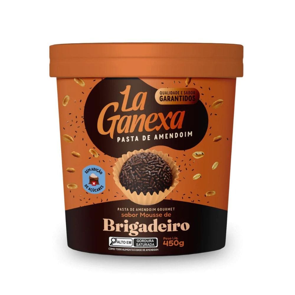 Pasta De Amendoim Mousse Brigadeiro 450G Laganexa