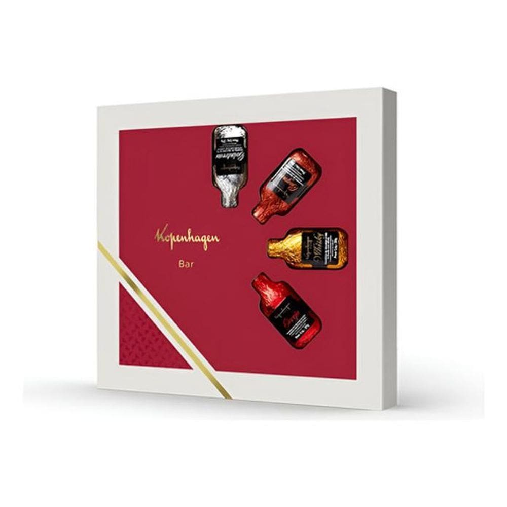 Caixa Bar 160G Kopenhagen Garrafinha Licor Gourmet Chocolate