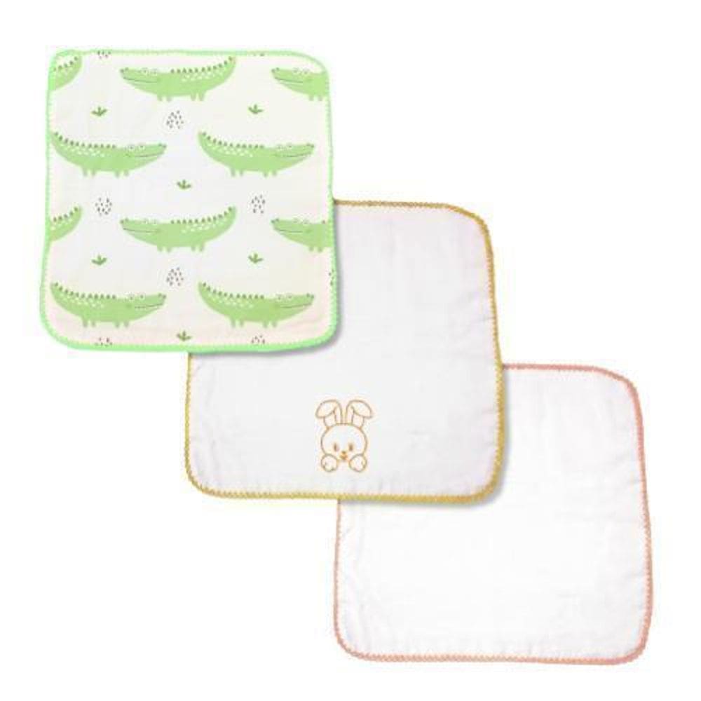 Kit 3 Fraldas De Boca Neutro Pinte Bordada +Lisa + Estampada