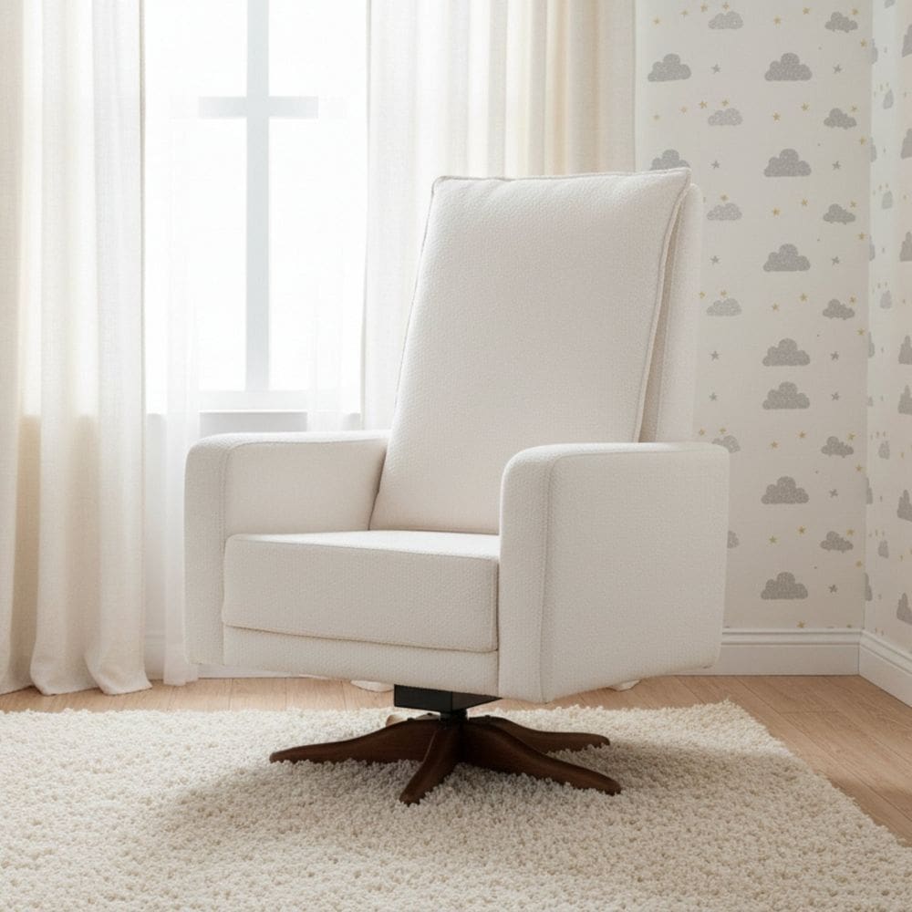 Poltrona de Amamentação Giratória e Balanço Constance Off White