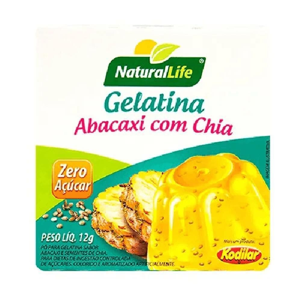 Gelatina Abacaxi Com Chia Kodilar Kodilar 24 X 12G