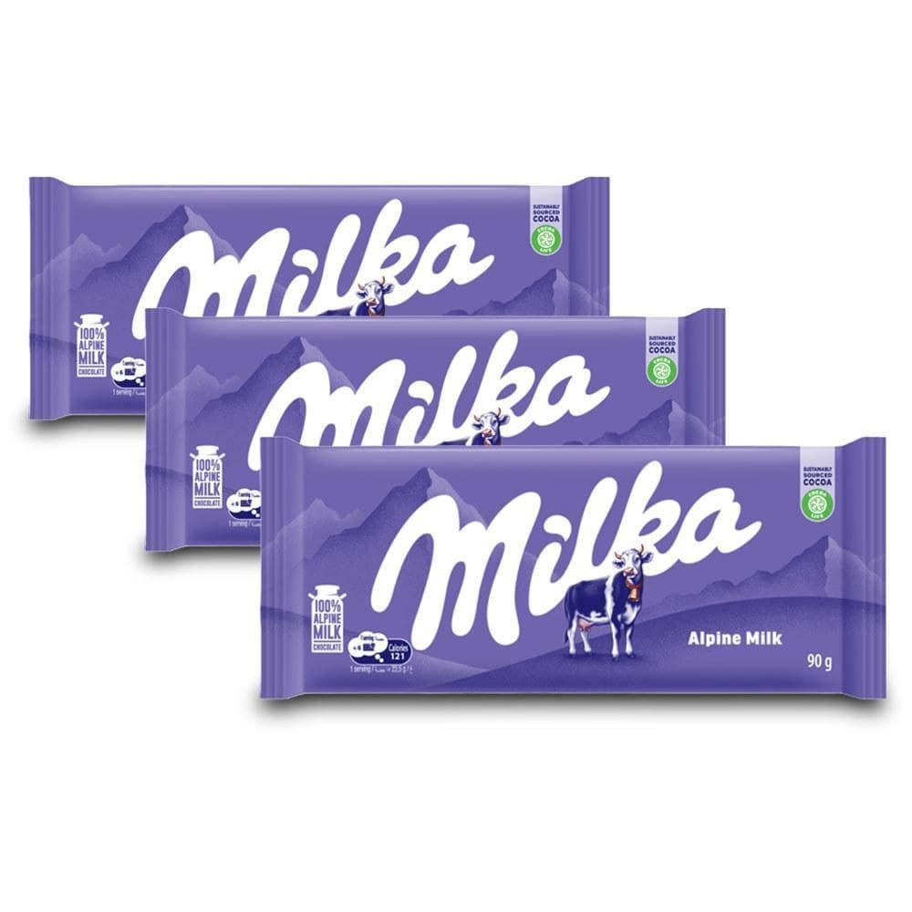 Chocolate Milka Alpine Milk Kit 3 Barras De 90G