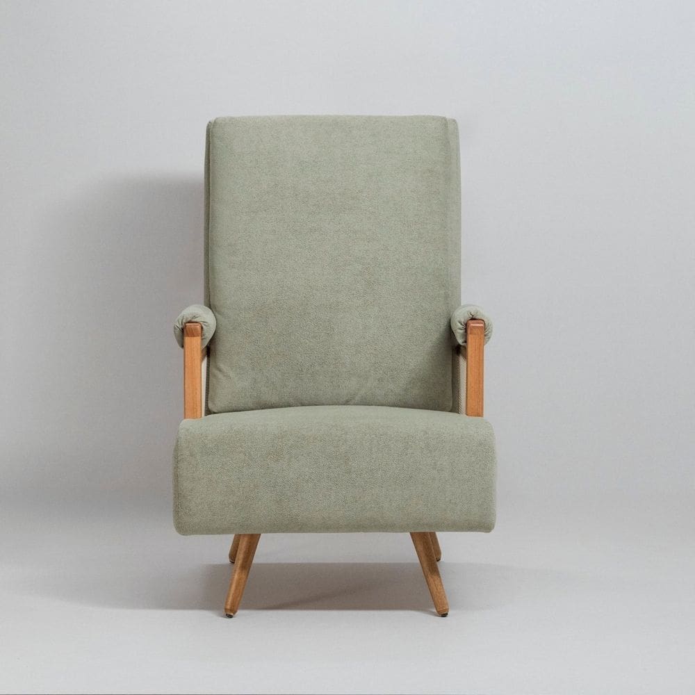 Poltrona de Amamentação Pés Madeira Mila Verde