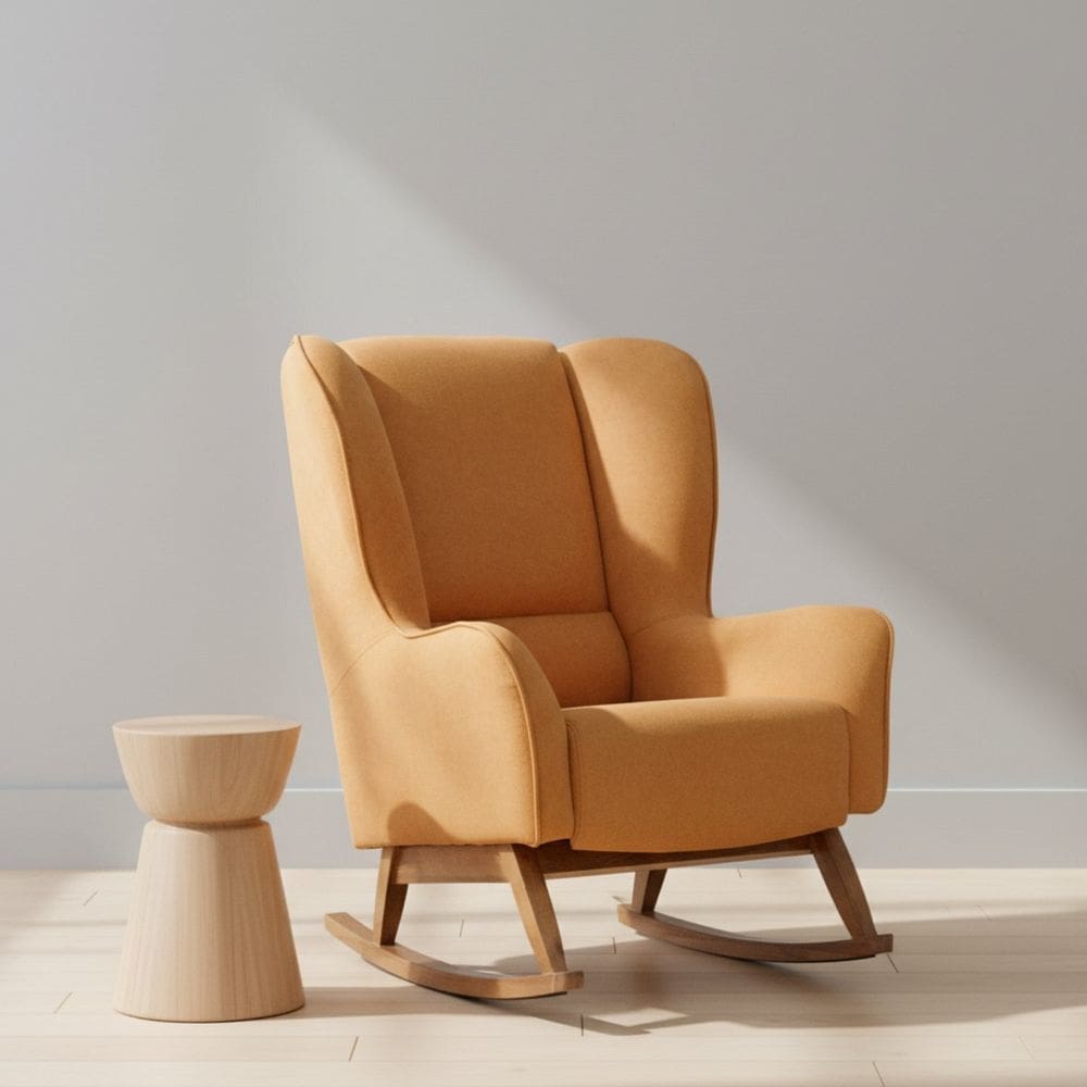 Poltrona de Amamentação Baby Balanço Lorena Mostarda