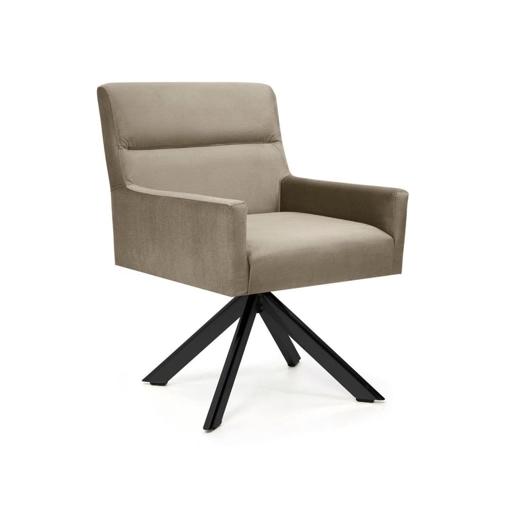 Poltrona para Sala de Estar Veludo Giratória Angel Castor