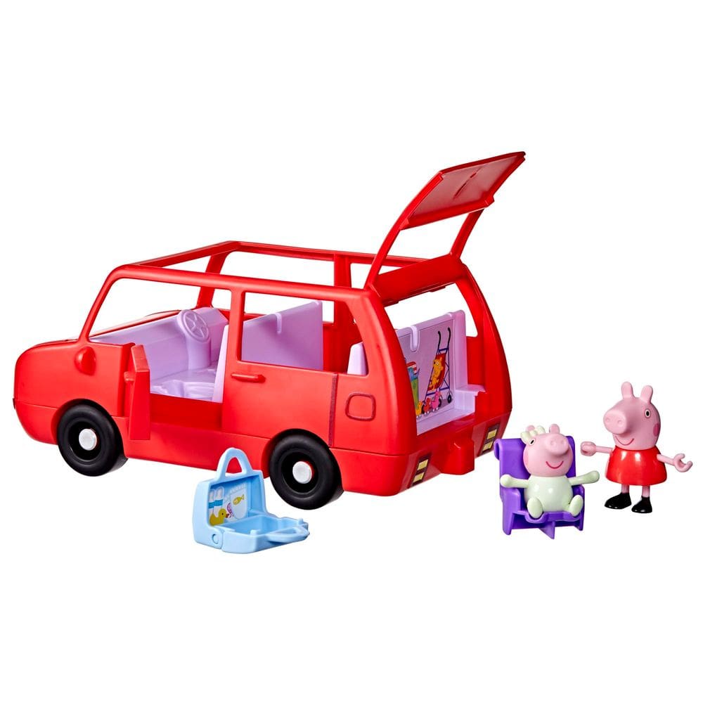 Toy Car Playset Peppa Pig O grande carro familiar da Peppa com figuras