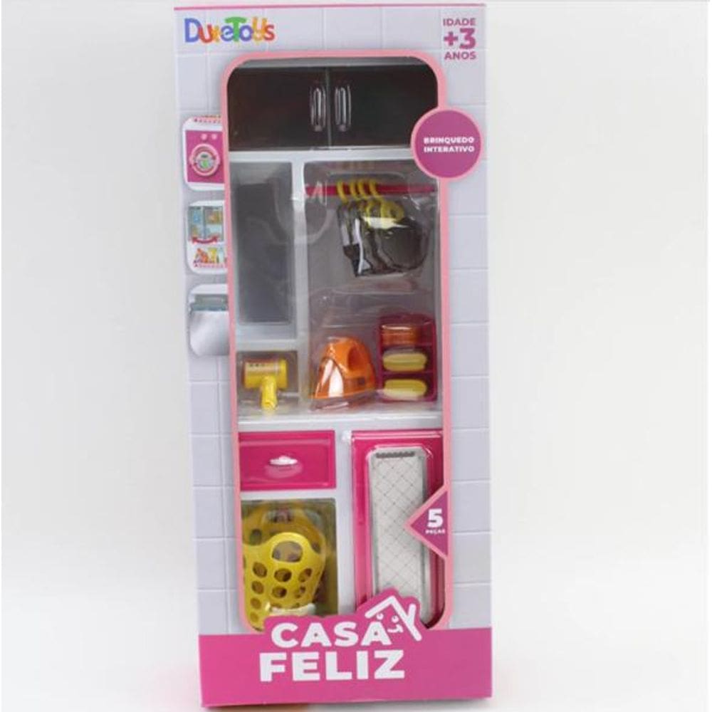 Casa Feliz Armário Brinquedo Casinha Menina Criança DTE0380