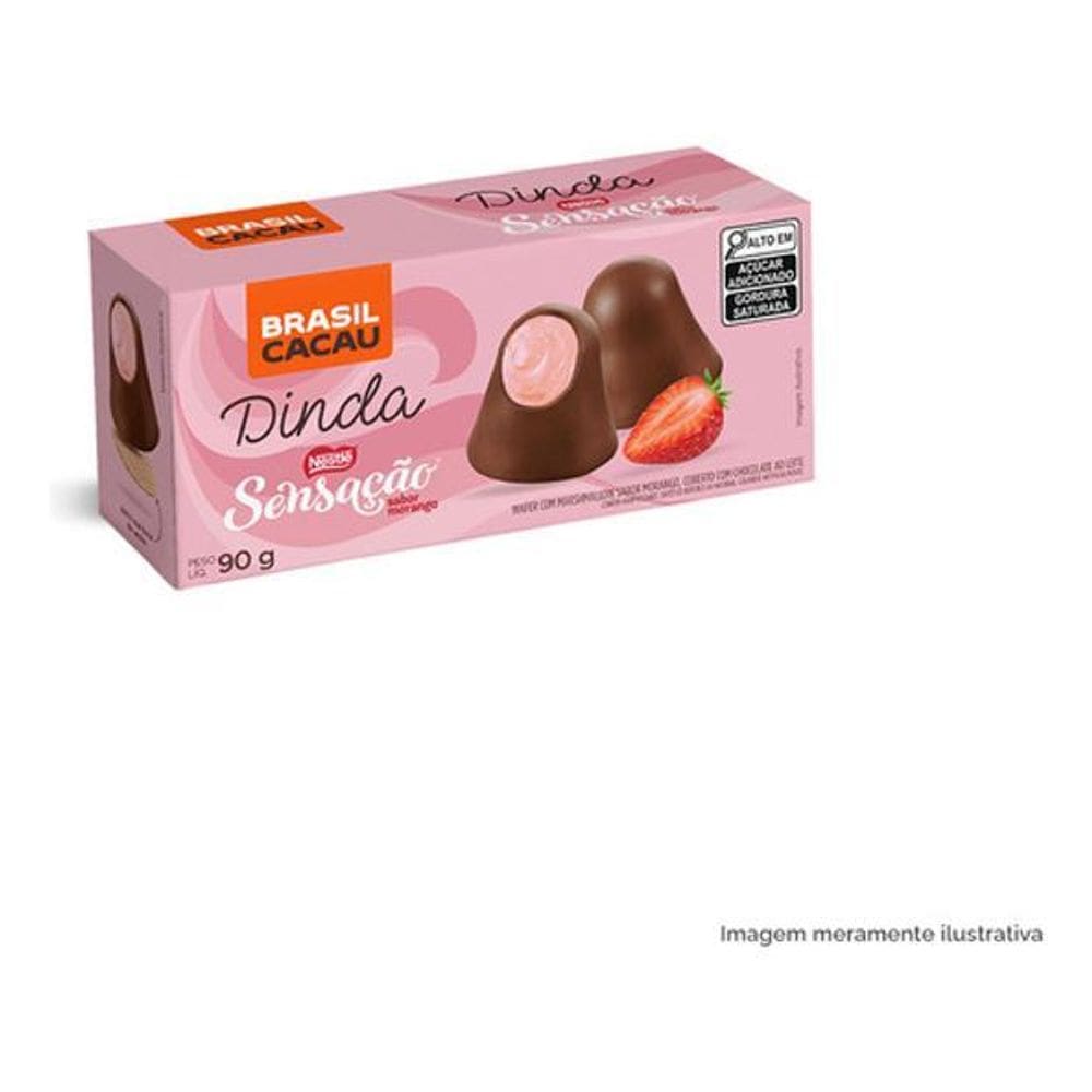 Dinda Sensação Marshmallow Chocolate Morango Brasil Cacau