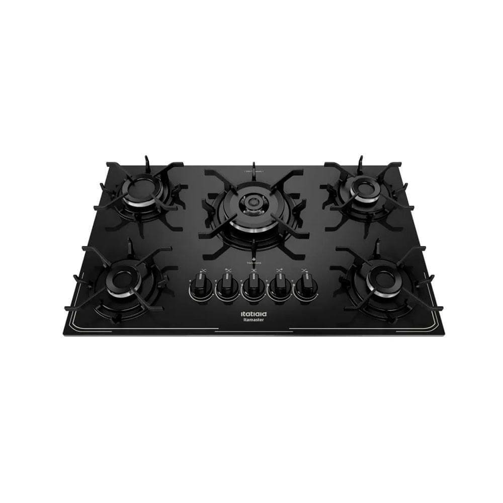 Cooktop A Gás Itatiaia Itamaster 4 Bocas Tripla Chama Preto Bivolt