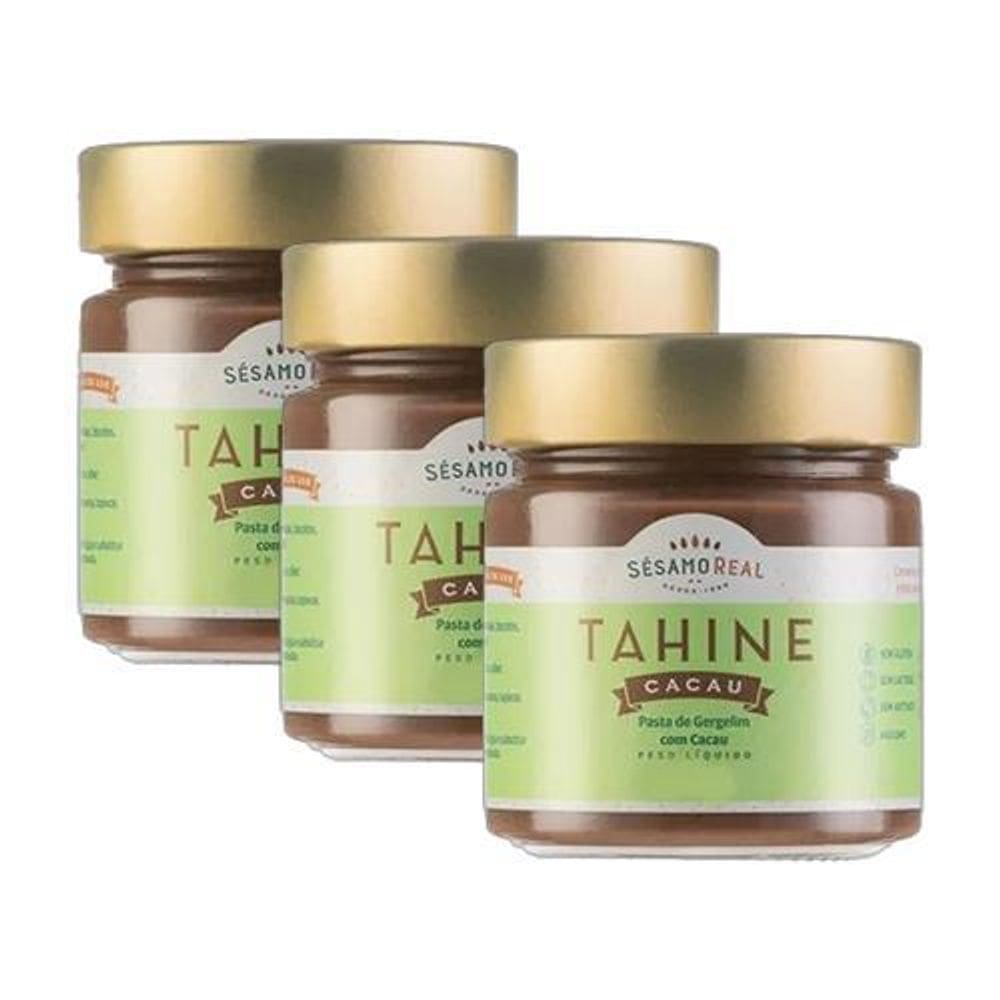 Kit 3X: Tahine Com Cacau Sésamo Real 220G