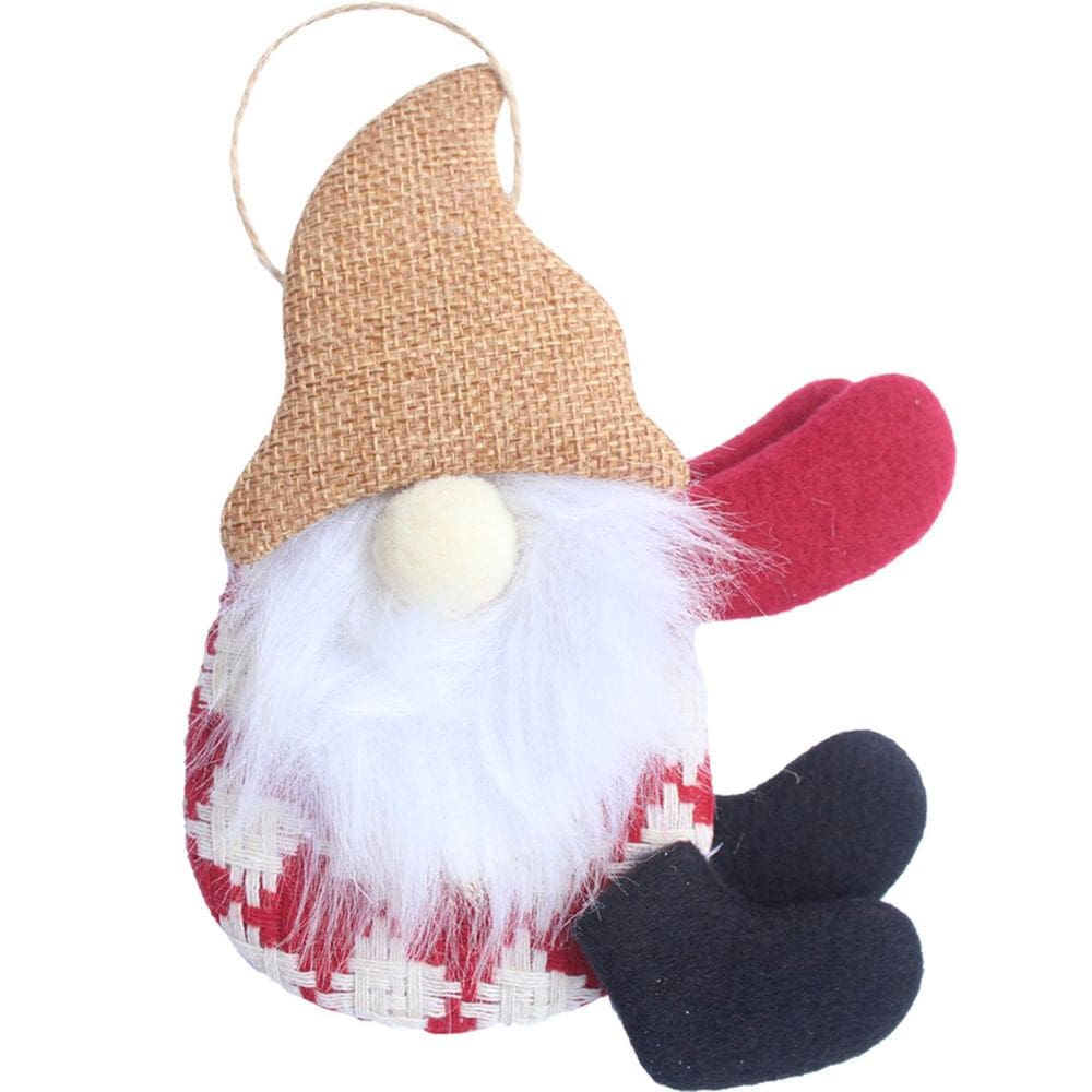 Kit 10 Pendente Boneco Gnomo Artesanal Elegante Árvore Natal