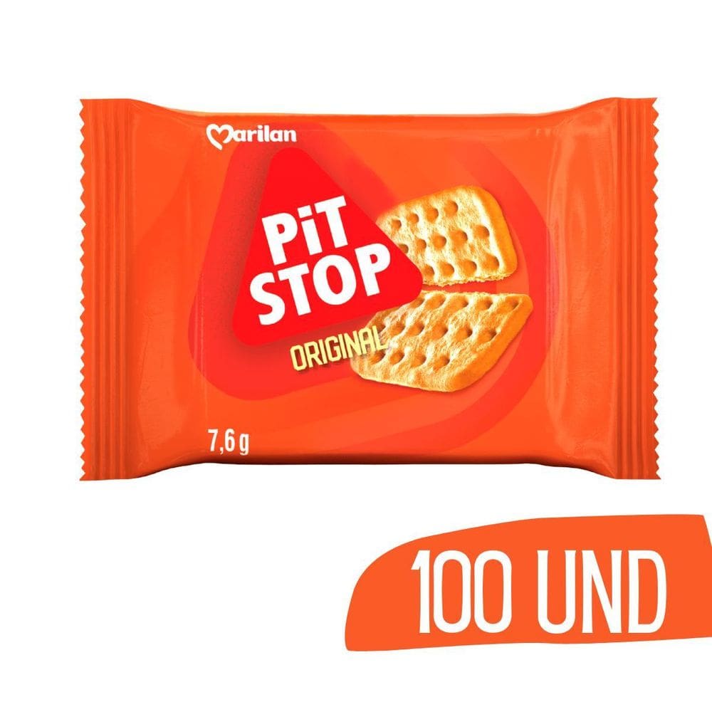 Biscoito Sache Pit Stop Marilan 7,6G - 100 Unidades