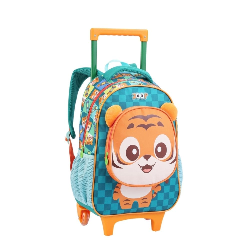 Mochila de Rodas Tigre Meninos Creche Passeio